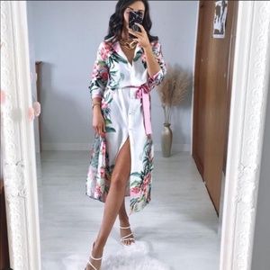 Zara Tropical Dress Shirt